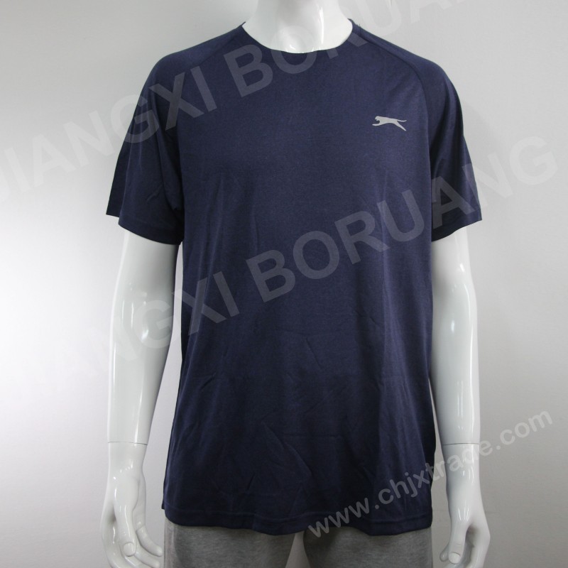 MENS 100%POLYESTER MOISTURE WICKING T-SHIRT WITH PRINT