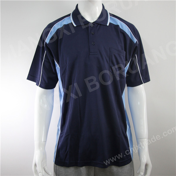 MENS 100%POLYESTER BEAD AND BIRD EYES POLO SHIRT