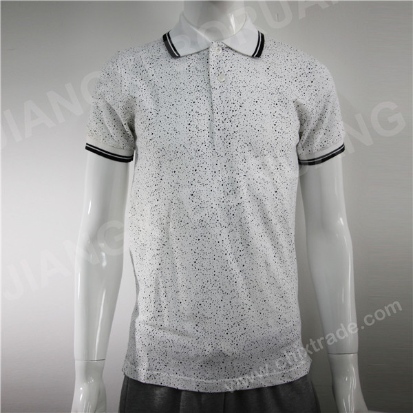 MENS CVC 60/40 180G BEAD POLO SHIRT WITH FULL PRINT