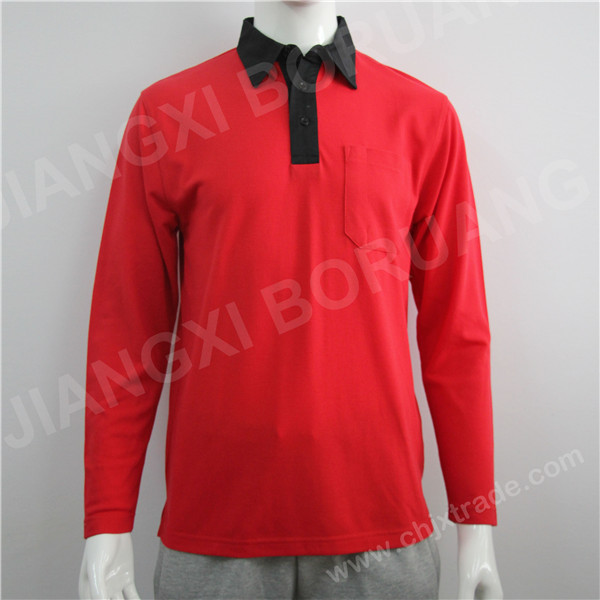 MENS TC BEAD LONG SLEEVE POLO SHIRT