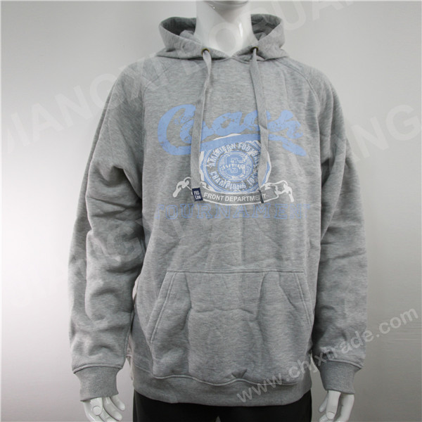 MENS TC 80/20 260G FLEECE HOODIES WITH PRINT