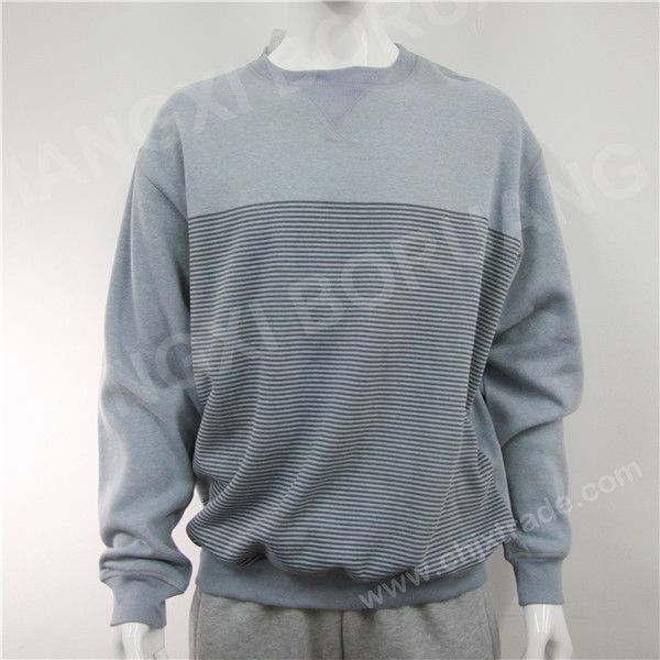 MENS TC 65/35 FLEECE  CREW NECK PULLOVER WITH PRINT