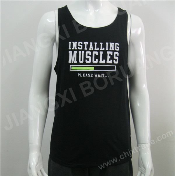 MENS TC 65/35 JERSEY VEST WITH PRINT