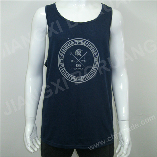 MENS TC 65/35 JERSEY VEST WITH PRINT