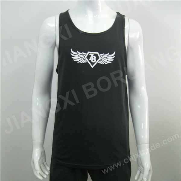 MENS TC 65/35 JERSEY VEST WITH PRINT