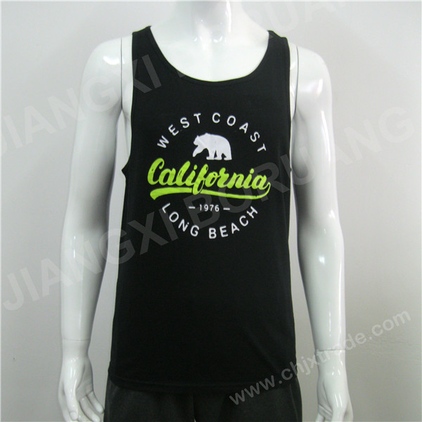 MENS TC 65/35 JERSEY VEST WITH PRINT