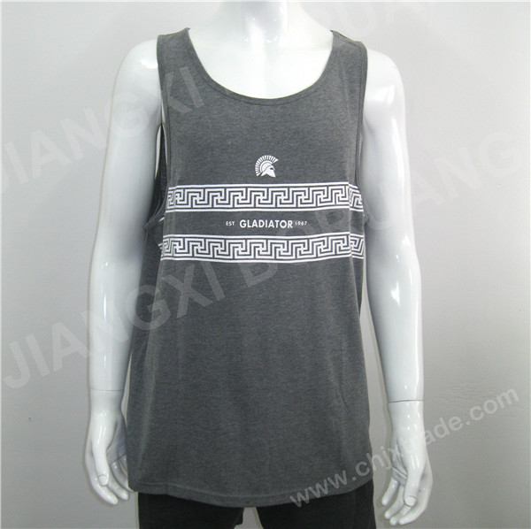 MENS TC 65/35 JERSEY VEST WITH PRINT