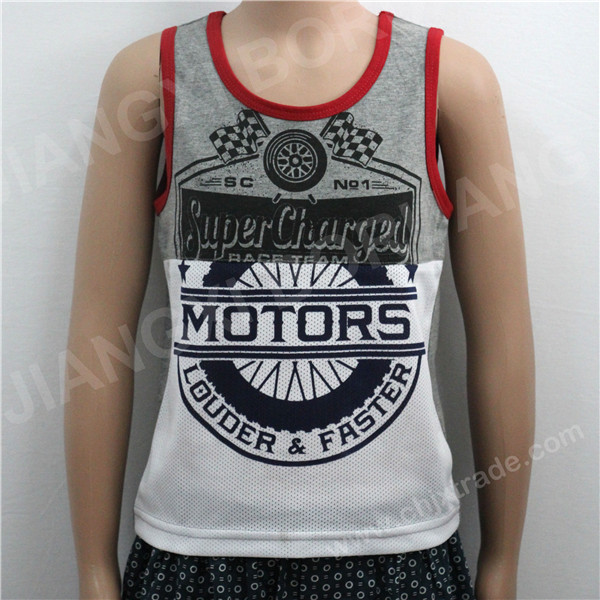 BOYS MESH VEST WITH PRINT