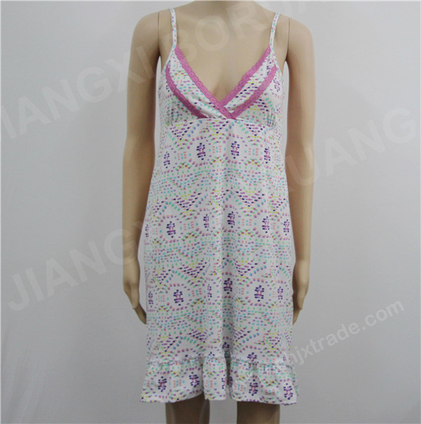 WOMENS JERSEY SLIP DRESS WITH FULL PRINT