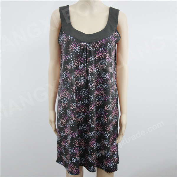 WOMENS POLYESTER JERSEY NIGHTDRESS WITH FULL PRINT