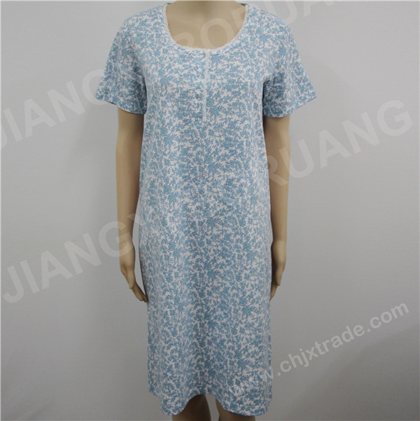 WOMENS CVC JERSEY NIGHTDRESS WITH FULL PRINT