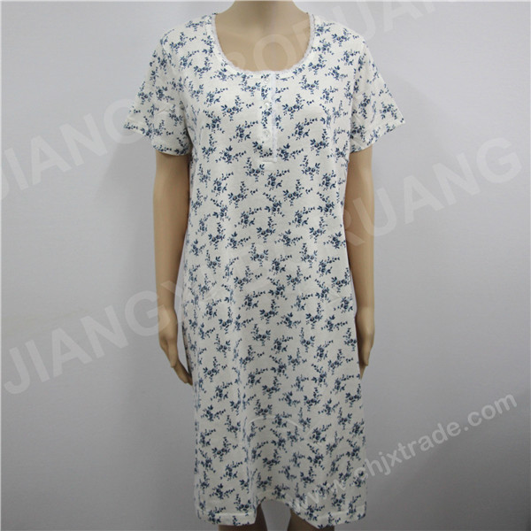 WOMENS CVC JERSEY NIGHTDRESS WITH FULL PRINT