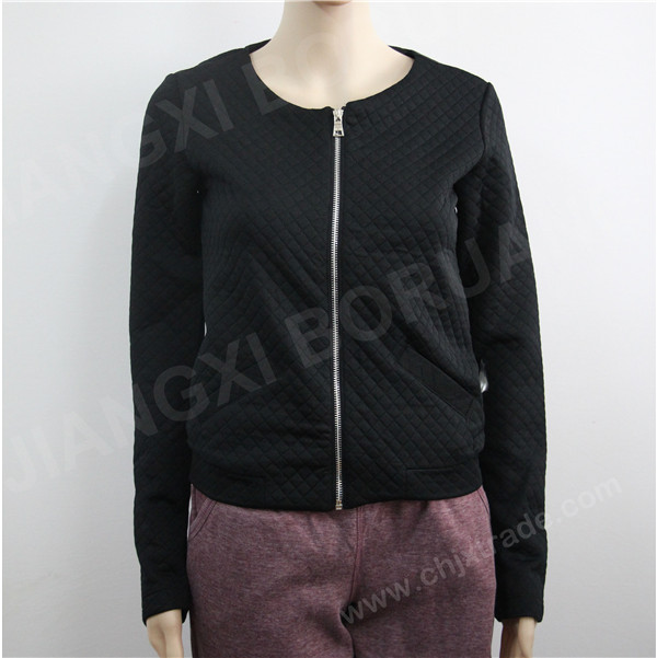 WOMENS 100%POLYESTER ZIP JACKET