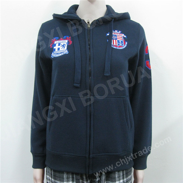 WOMENS FLEECE JACKET WITH EMBROIDERY