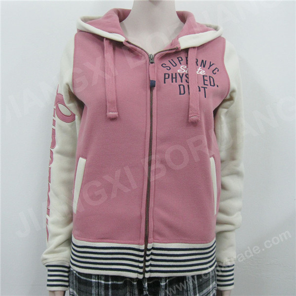 WOMENS 100%POLYESTER FLEECE JACKET WITH EMBROIDERY