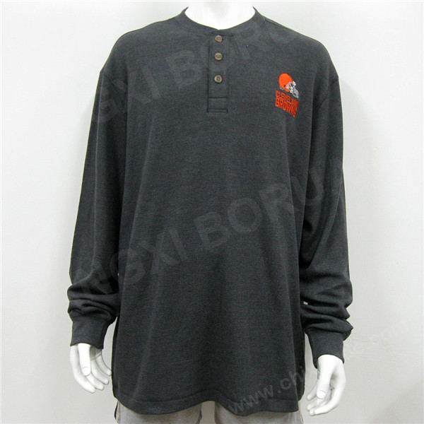 MENS CVC 60/40 LONG SHIRT WITH EMBROIDERY